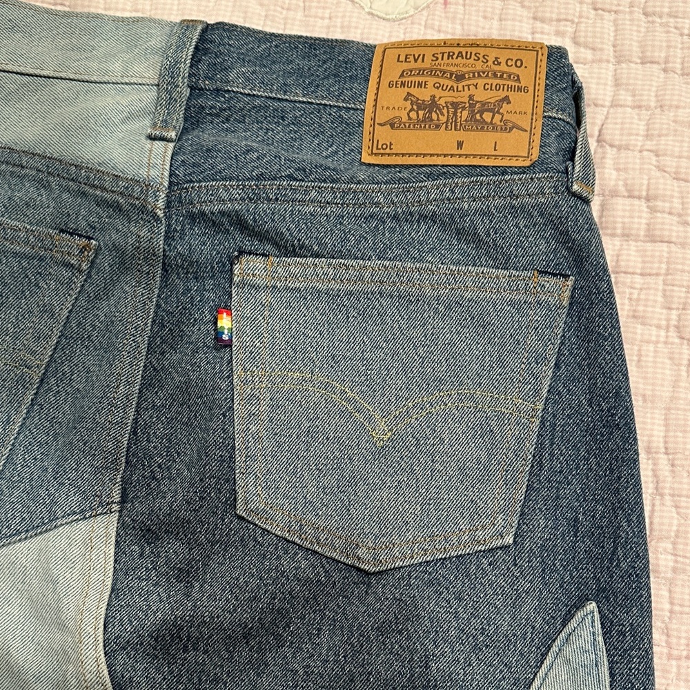 Levis Pride Collection Patchwork Denim Maxi Skirt - image 7